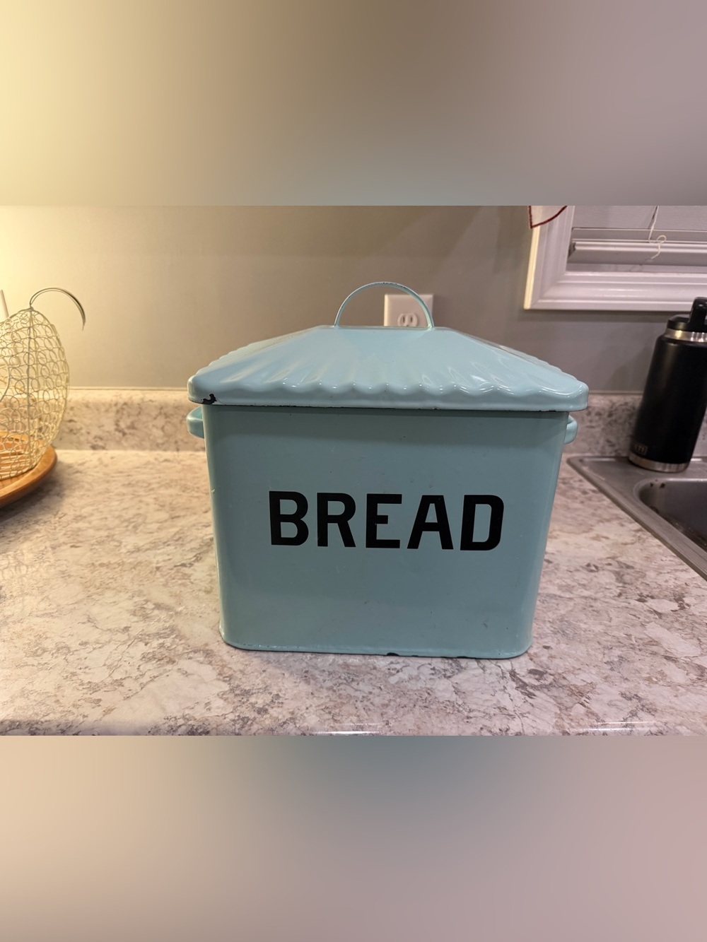 Vintage-Style Mint Green Bread Box by